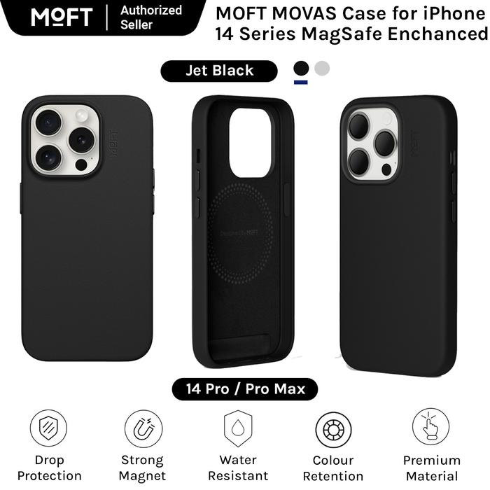 Gambar MOFT Snap Phone Case MOVAS for iPhone 14 Series - MagSafe Compatible - Jet Black, 14 Pro dari Tech Essential undefined Tokopedia