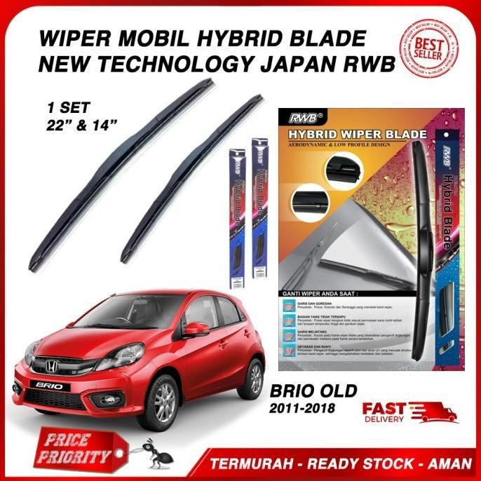 Gambar Wiper Mobil HONDA BRIO Karet Wiper Frameless Hybrid Blade Set RWB - Brio-old dari HANDAKA STORE undefined Tokopedia