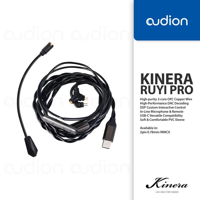 Gambar KINERA CELEST RUYI PRO | USB Type-C DSP OFC IEM/Earphone Upgrade Cable with Boom Mic + Remote - Pro/2pin 0.78 dari Audion Store undefined Tokopedia