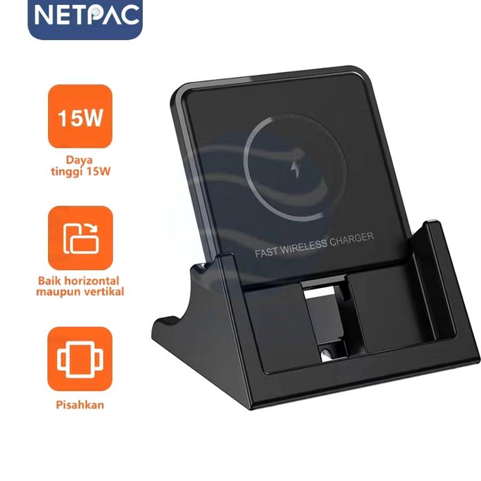 Promo Magnetic Charger wireless fast charging 15W in charger