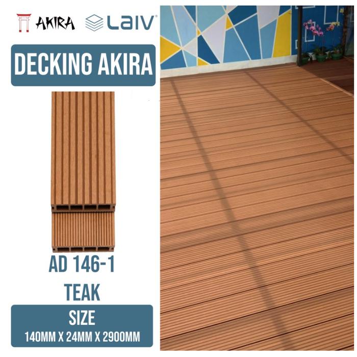 Gambar LAIV Decking Outdoor WPC Akira Series Lantai Kayu Kolam Renang Taman Decking Tile WPC Lantai Papan - AD146-1 -  AD146-1 dari INTERIORDECOR undefined Tokopedia