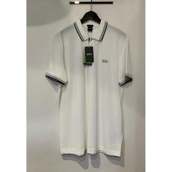 Original Polo Shirt Hugo Boss Man White Xxl Kaos Polo Pria