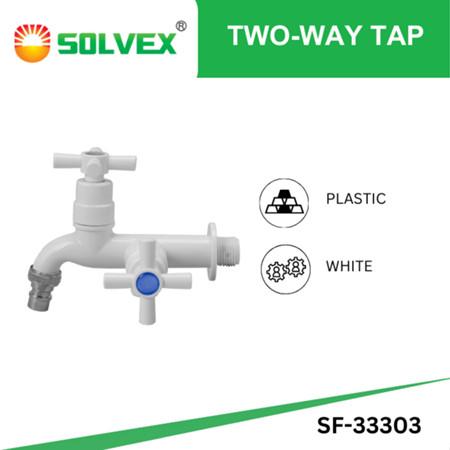 Gambar SOLVEX Kran Air Tembok Keran Cabang Plastik 1/2 inch Mesin Cuci Kamar Mandi Toilet Kokoh Kuat Berkualitas Bulat Putih - BALING dari SOLVEX Official Store Kab. Bekasi Tokopedia