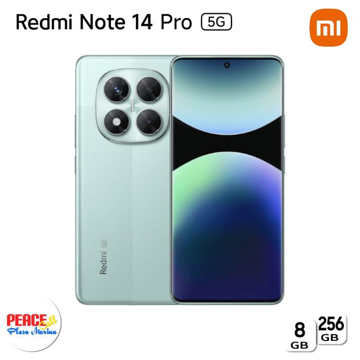 Gambar Xiaomi Redmi Note 14 Pro 5G 8/256 - Garansi Resmi - Coral Green dari Peace Cell Marina Online undefined Tokopedia