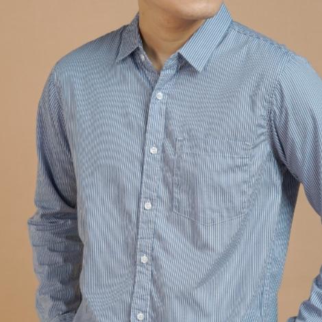 Gambar Kemeja garis stripes salur pria lengan panjang - tokyo | Goodfella - Biru, M dari goodfella Kota Administrasi Jakarta Pusat Tokopedia