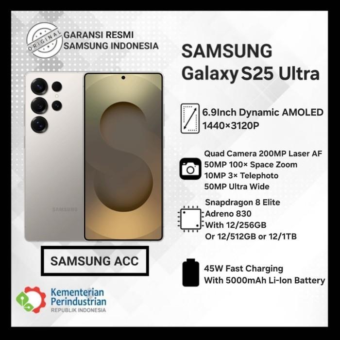 Gambar Samsung Galaxy S25 Ultra 5G Garansi Resmi SEIN - Titanium Gray, 12GB/512GB dari SAMSUNG ACC undefined Tokopedia