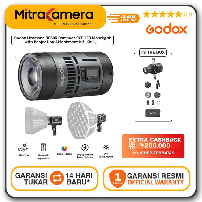 Jual Godox Litemons RS60R Compact RGB LED Monolight with