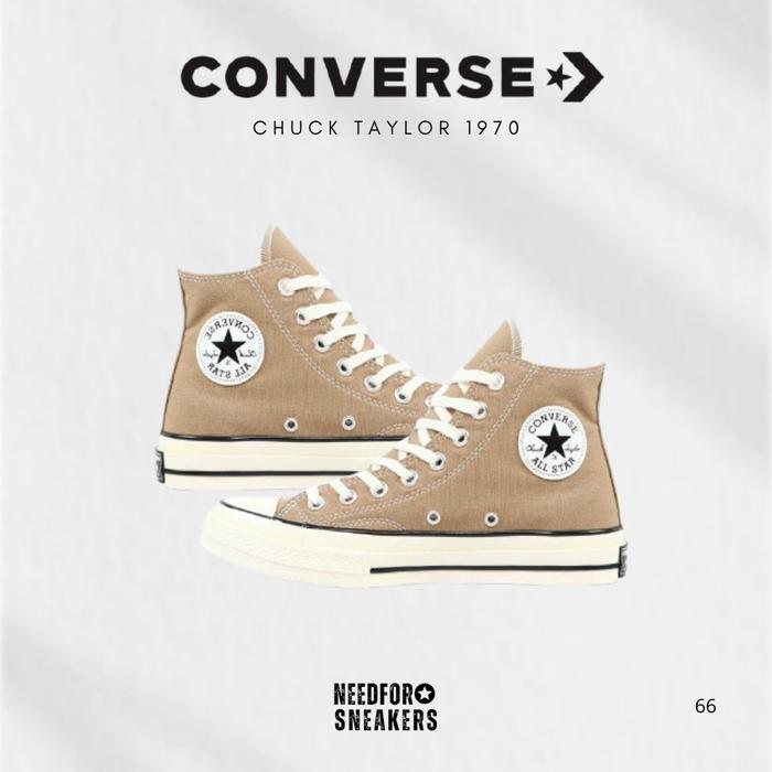SEPATU CONVERSE CHUCK TAYLOR ALL STAR 70S HIGH NOMAD KHAKI WHITE EGRET 36