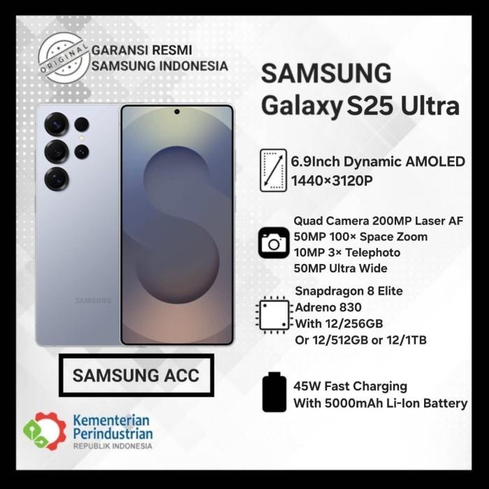 Gambar Samsung Galaxy S25 Ultra 5G Garansi Resmi SEIN - T. Silverblue, 12GB/512GB dari SAMSUNG ACC undefined Tokopedia