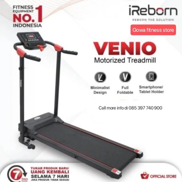 Gambar Alat Fitness Treadmill Elektrik I Reborn VENIO dari Gowafitnesstore undefined Tokopedia