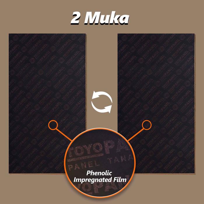 Gambar TOYOPANEL - Film Faced Plywood | Triplek Film Phenolic Cor 2 Muka, Digunakan Berulang 8~10x ! - 2 Muka, 12mm (122x244) dari Depo Tropika - Cabang Bali undefined Tokopedia