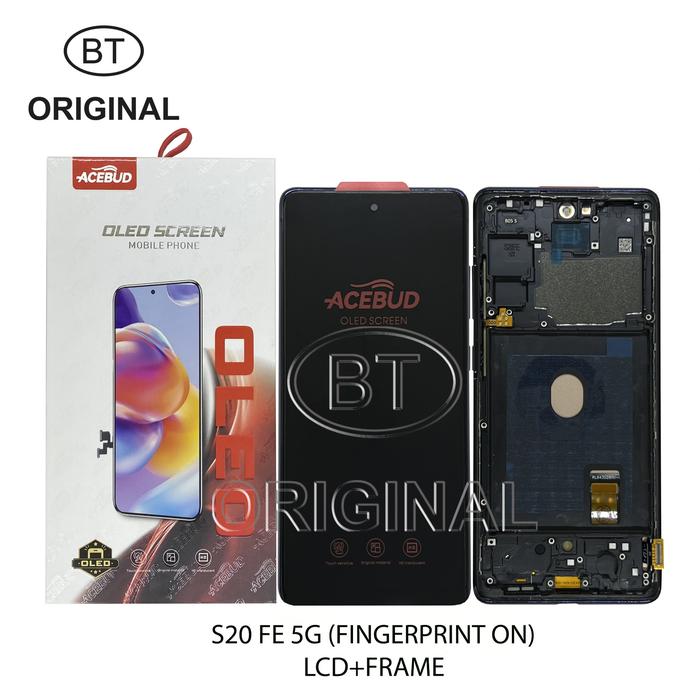 Jual LCD SAMSUNG S20 FE 5G G781 +FRAME FINGERPRINT ON OLED