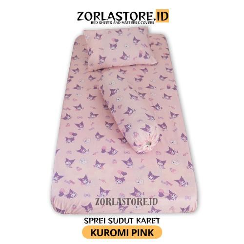 Gambar Sprei kasur busa ukuran 120x200 - KUROMI PINK dari Zorlastore.id undefined Tokopedia