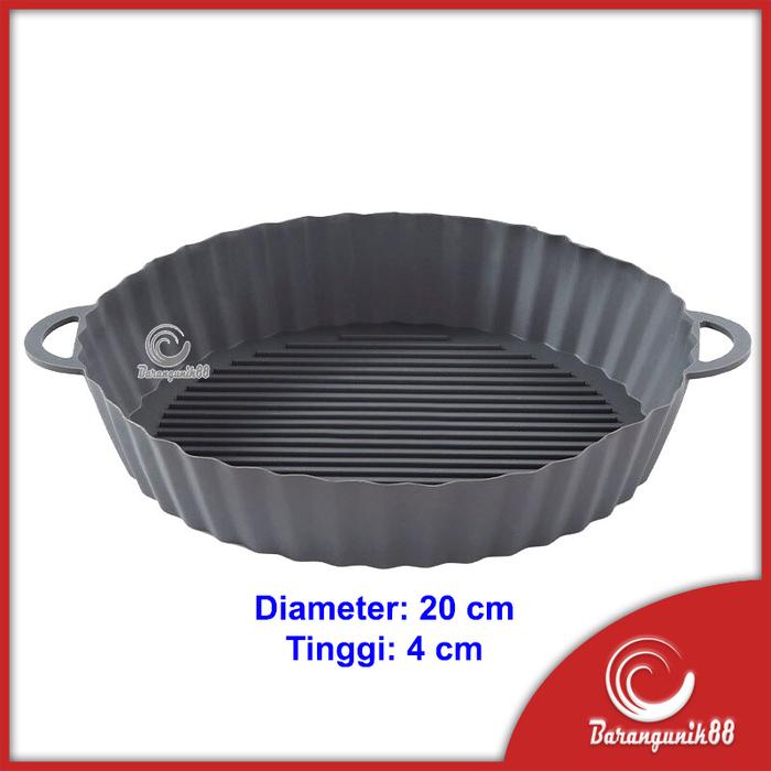 Gambar Alas Air Fryer Silicone 20cm Anti Lengket Food Grade Alas Airfryer Silikon - Afyr Skon Abu dari BarangUnik88 undefined Tokopedia