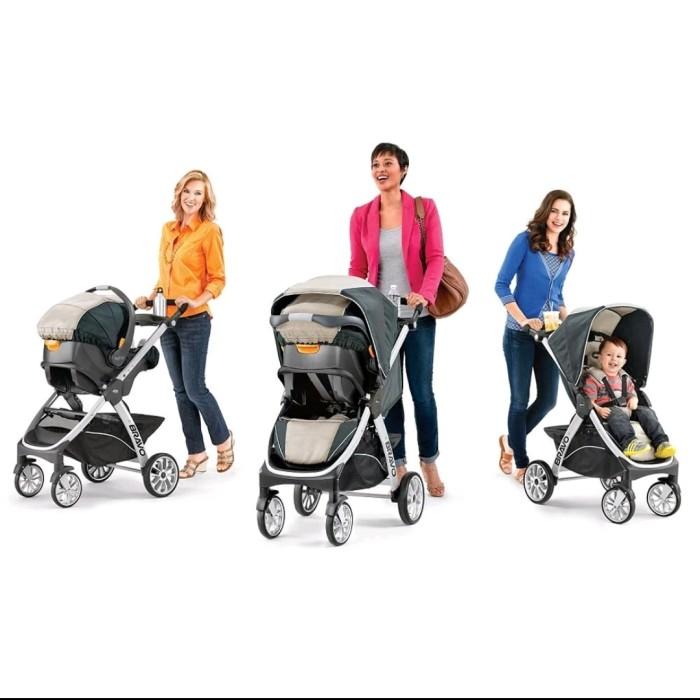 Jual chicco bravo trio travel system stroller newborn hingga
