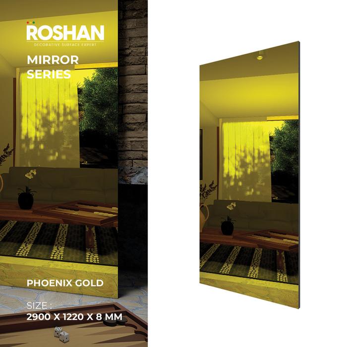 Gambar Wall Panel WPC Roshan 2900x1220 Mirror Series - Phoenix Gold dari Sinar Bintang Keramik Bekasi undefined Tokopedia
