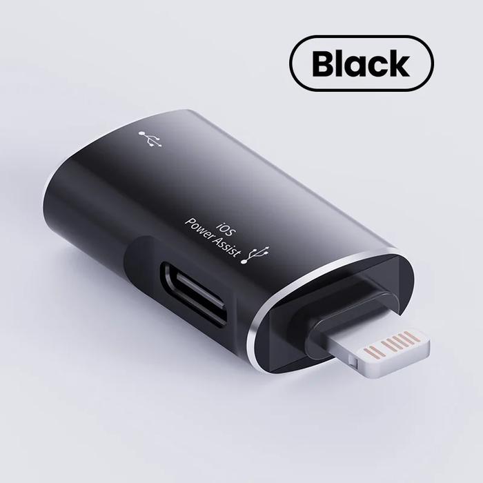 Gambar TRIPLEDI OTG 2IN1 Lightning To USB 3.0 Type C TD5201 Earphone Audio Converter Adapter Flashdisk Data Transfer For iPhone IOS Power Supply Harddisk External - Hitam dari TRIPLEDI undefined Tokopedia