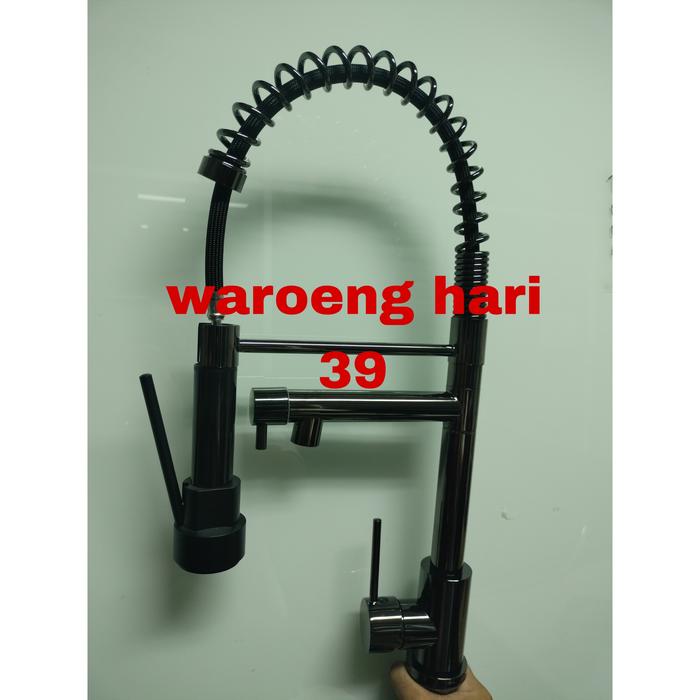 Gambar Kran bak cuci piring meja panas dingin Giovanni-6500CH - black chrome dari waroeng hari39 undefined Tokopedia