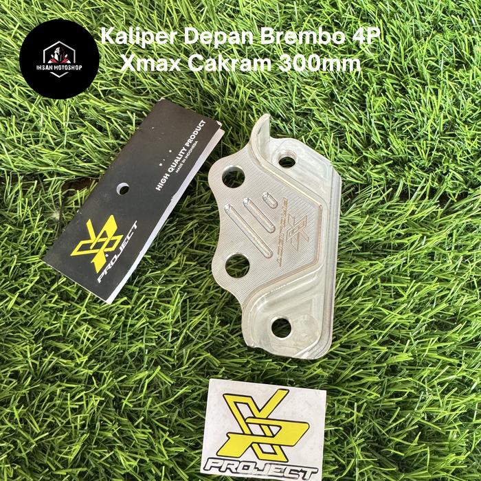Gambar XMAX Braket Breket Kaliper Alumunium CNC Yamaha Xmax Old / Xmax Connected BREMBO NISSIN RPD Bracket Radial - Xmax 4P dari IHSAN MOTOSHOP undefined Tokopedia