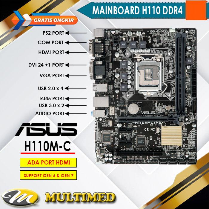 Gambar Paket Motherboard Socket LGA 1151 H110 DDR4 + Core i5 6500 + FAN + RAM - Asus Hdmi, 8GB(2x4GB) dari Multimed Computer undefined Tokopedia