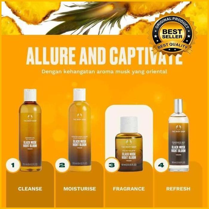 Jual The Body Shop New Black Musk Night Bloom Eau De Toilette 60Ml