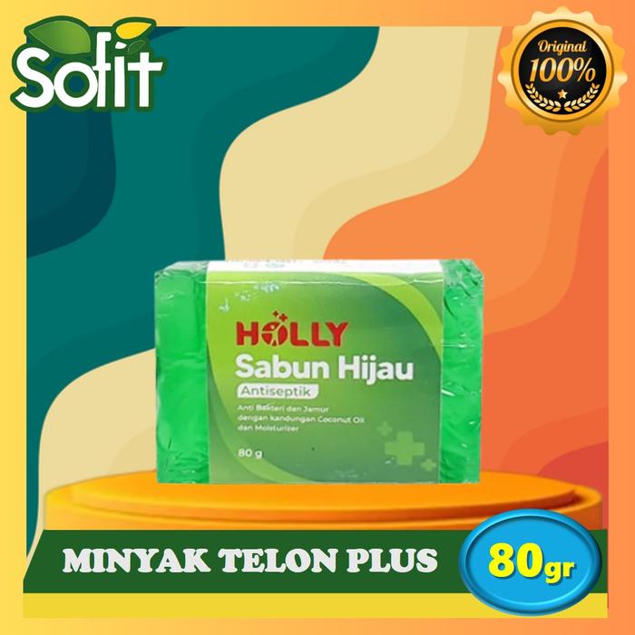 Gambar Holly Sabun Antiseptik 40Gr, 60Gr, 80Gr, 200gr - Sabun Hijau - Sabun Gatal Holy - Holi - Sofit - Holly Sabun 80g dari SO FIT undefined Tokopedia