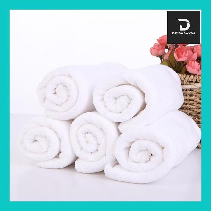 Gambar De'Baba' Handuk Mandi Putih Polos 70X140 Katun Handuk Mandi Dewasa Daya Serap Tinggi Dan Lembut Handuk Mandi Hotel Tipis ' - Putih dari DeBabay90 undefined Tokopedia
