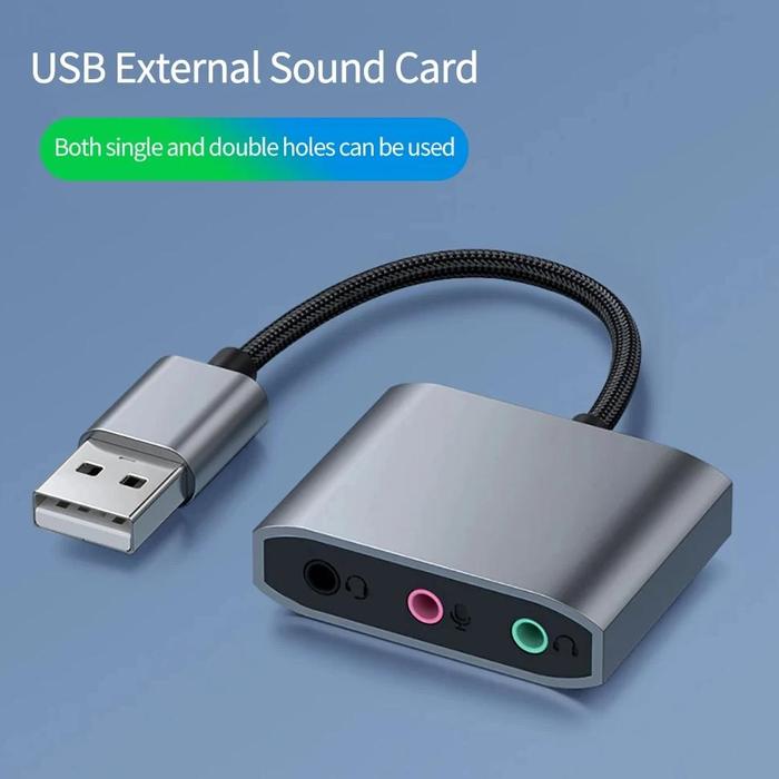 Jual IN External USB Sound Card Audio Jack Cable Adapter