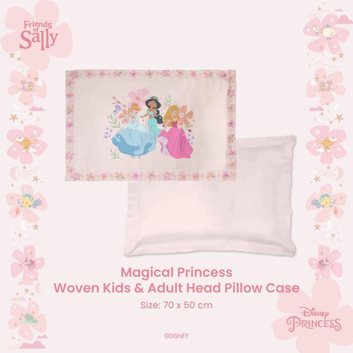 Gambar Bamboo Woven Pillow Case Disney Princess Collection - Friends of Sally - Kids Adult Magical dari Friends of Sally undefined Tokopedia
