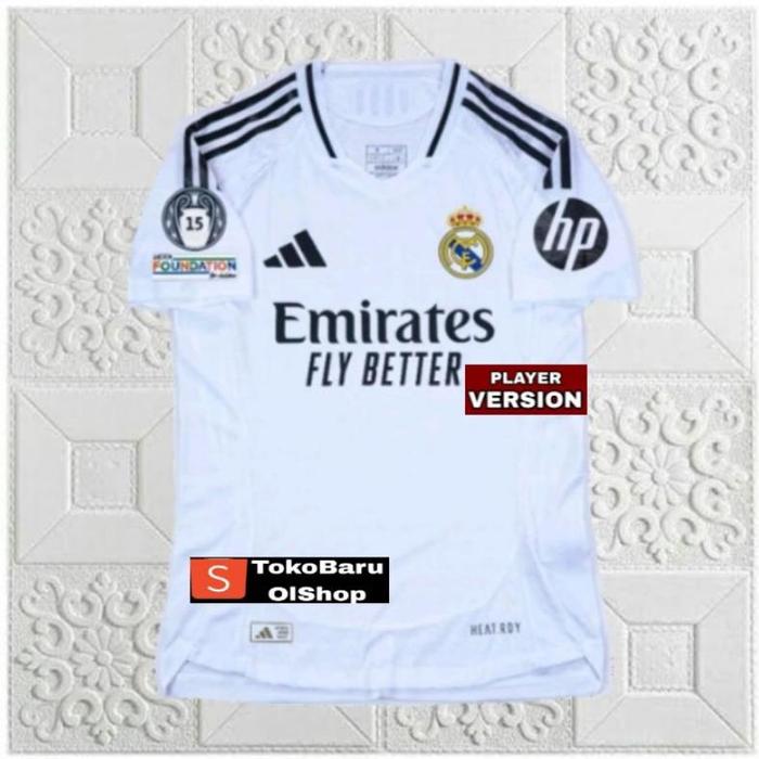 Gambar JERSEY REAL MADRID PLAYER ISSUE 2024/2025 . - JERSEY HOME UCL, S dari toko anita setiawati undefined Tokopedia
