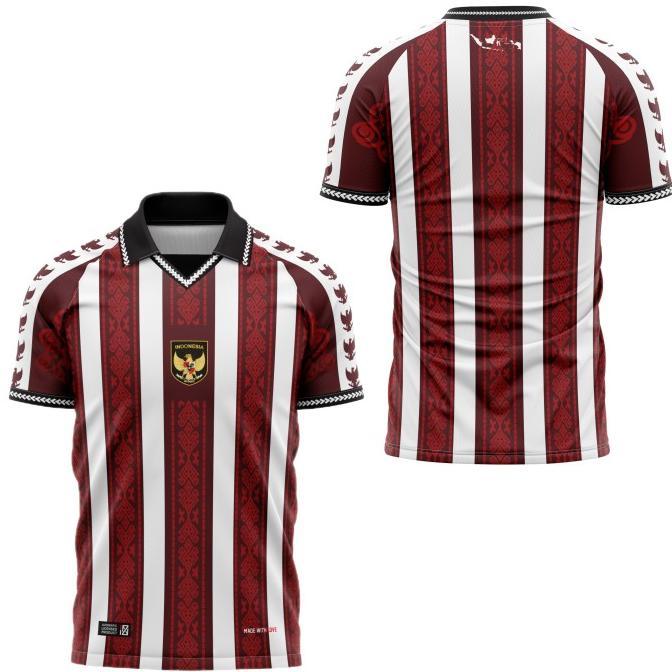Gambar Nizesport - Jersey Bola Fantasy Timnas Indonesia Maroon Vintage Retro Casual Dryfit Adem Nyaman Keren - Merah, 3XL dari Fathann Store undefined Tokopedia