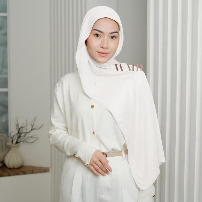 Gambar Pashmina Viscose Modal - Wmd Fashion - Broken White dari Grocery Muslimah undefined Tokopedia