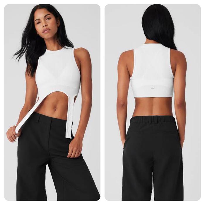 Gambar Alo Wellness Rib Flaunt Tank - White, S dari Youryogashop2 undefined Tokopedia