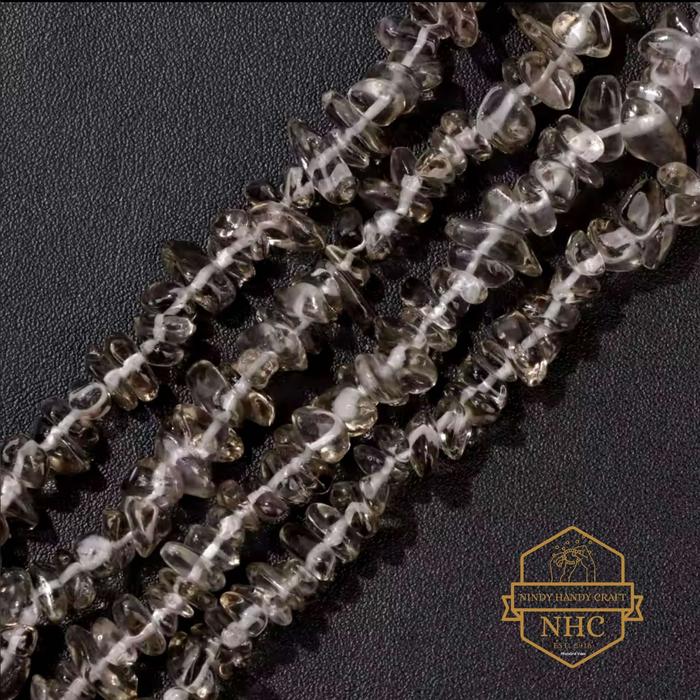 Gambar Manik Batu Kerikil Kaca / String -+70cm - Manik Batu Retak - Manik Batu Pecah - Manik Krikil - Hitam dari NINDY H&D' CRAFT undefined Tokopedia