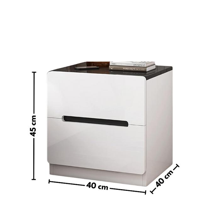 Gambar Meja Nakas Laci 3 Susun Bedside Table Minimalis Meja Nakas Samping Tempat Tidur - O11A1-Putih dari Unix Store 88 undefined Tokopedia