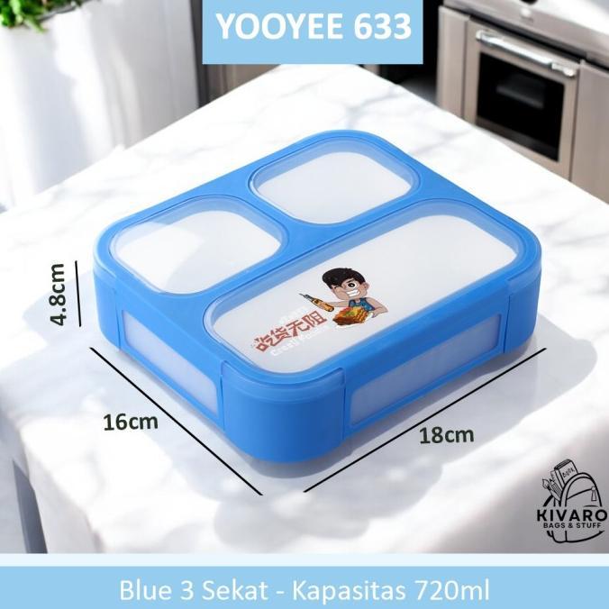 Jual Yooyee Kotak Bekal Makan Mini 530ml Anak 3 & 4 Sekat BPA FREE - Kivaro - Orange 3 Sekat - Kota Surabaya - Warung,zahra | Tokopedia