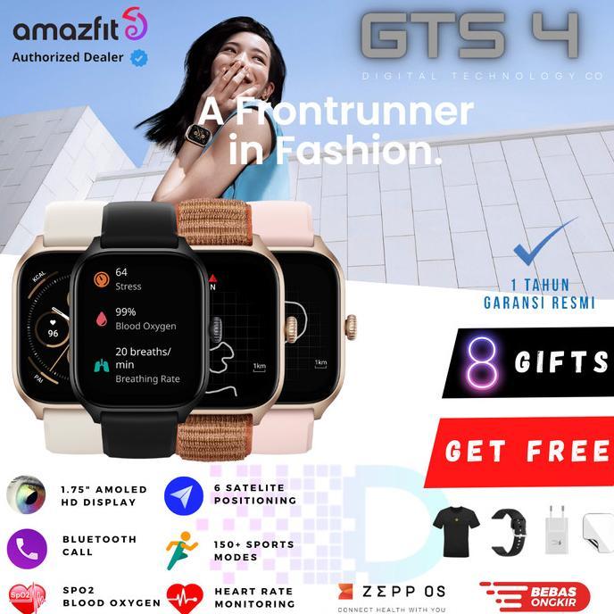 Gambar New Amazfit GTS Smartwatch International Version GTS Fashion Fit Terlaris - Infinite Black, Free 4 Item dari buzzalora undefined Tokopedia