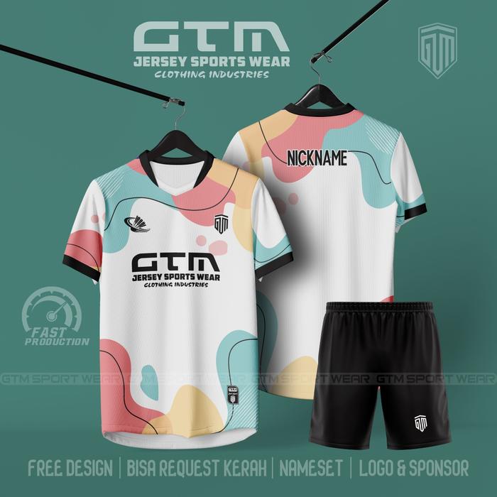 Jual Jersey badminton putih Kerah Vneck Tumpuk Free Custom