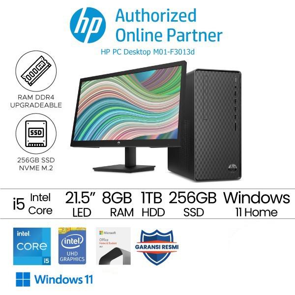 Gambar HP Desktop PC M01-F3013d i5-13400 8GB 256GB SSD+1TB HDD W11+OHS dari AMT IT Store undefined Tokopedia