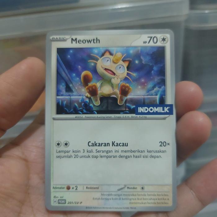 Gambar Pikachu EX Kartu Promo Indomilk Pokemon TCG Indonesia - meowth dari Pokecoin undefined Tokopedia