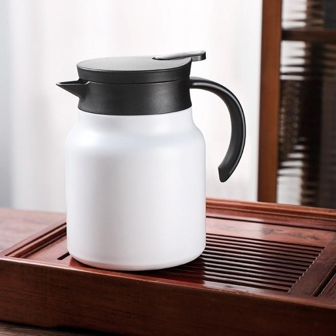 Gambar NEW 1L Portable Teko teh 316 Thermos Stainless Steel Thermal Insulation Stewed Teapot Coffee Pot Stewed Teapot - Putih-1000ml dari CV langit jaya abadi undefined Tokopedia