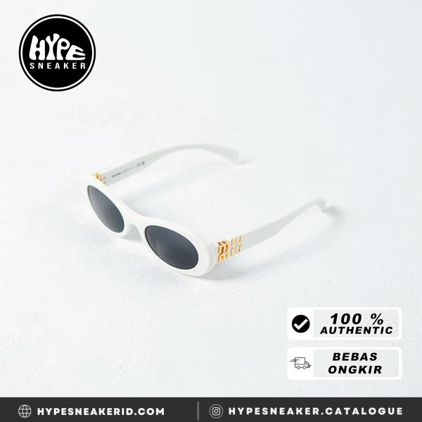 Gambar Kacamata MIU MIU GOLD WHITE OVAL SUNGLASSES - OS 100% ORIGINAL dari HYPESNEAKER.IDN undefined Tokopedia