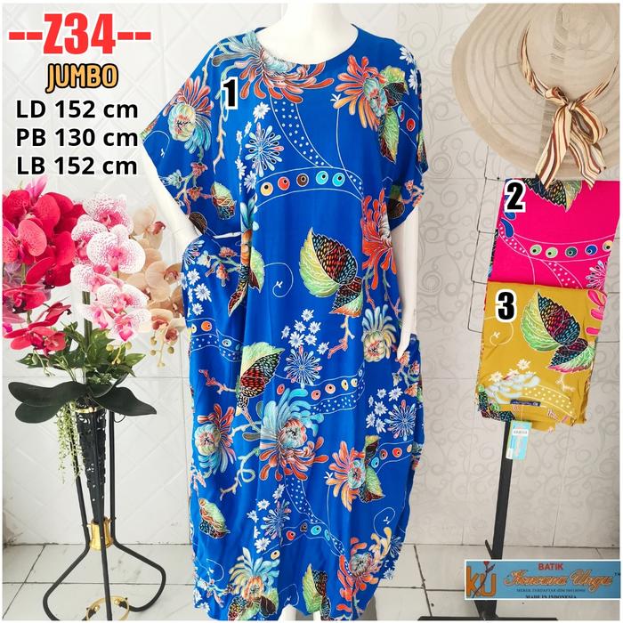 Gambar Daster batik Jumbo longdress Kencana Ungu Label Biru KUB kalong lowo - Z35 dari Grosir Daster Gresik undefined 4 Tokopedia