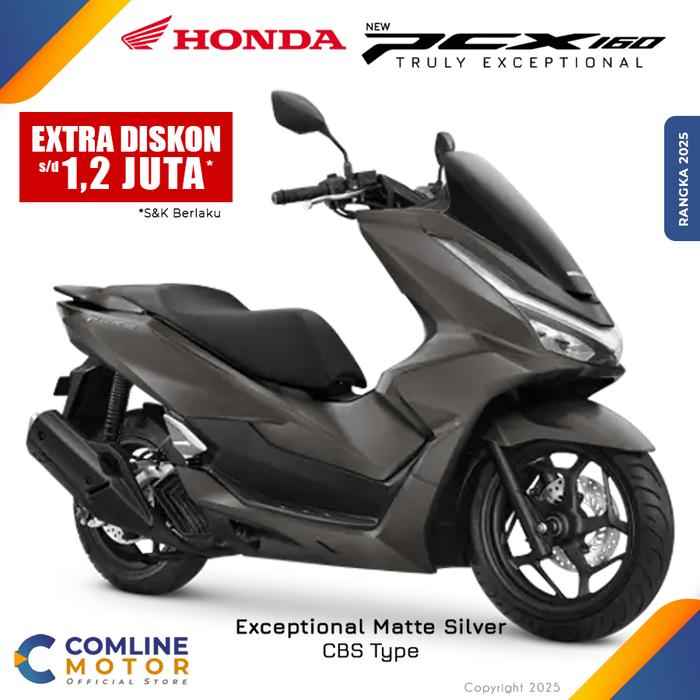 Gambar COMLINE-Sepeda Motor Honda PCX 160 CBS - Matte Silver, JKT / TGR dari ComLine Motor undefined Tokopedia