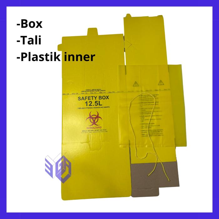 Gambar Safety Box 12.5L Box Limbah Medis Logo Infeksius Biohazard - Box+Tali+Inner dari GAC GROUP TANGERANG undefined Tokopedia