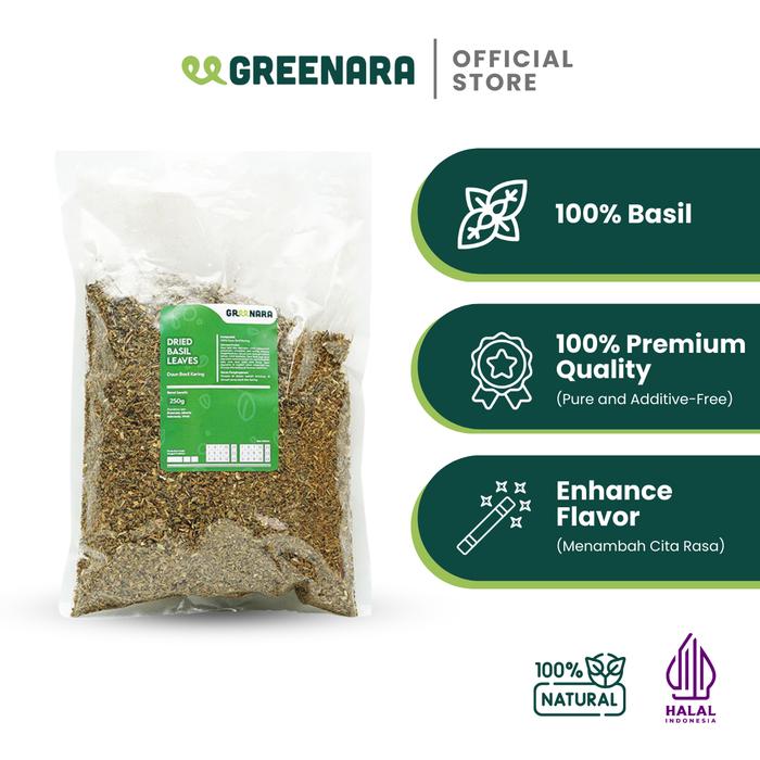 Gambar Daun Basil Kering 250gr / Dried Basil Leaves dari GREENARA undefined Tokopedia