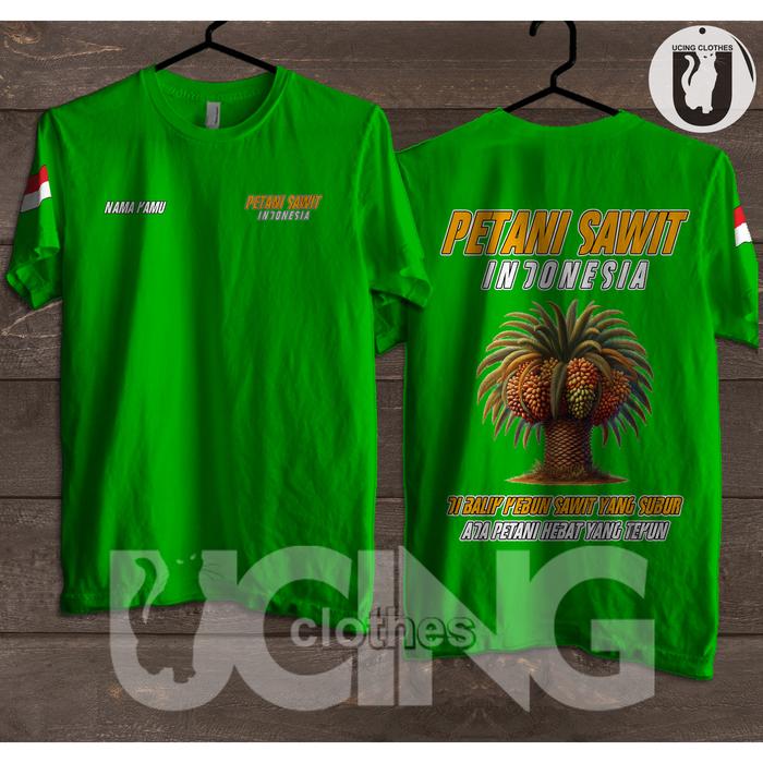 Gambar Kaos Baju Petani Sawit Indonesia Keren Gratis Nama Kaos Distro - Hijau, XL dari Ucing Clothes undefined Tokopedia
