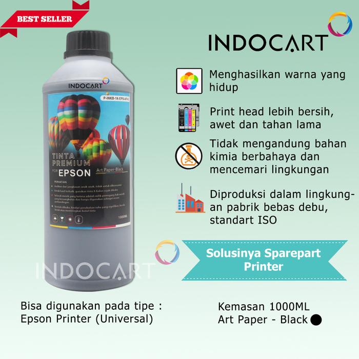 Gambar IndoCart Tinta Premium Printer Epson-Art Paper Ink-1kg - Black dari IndoCart Store undefined Tokopedia