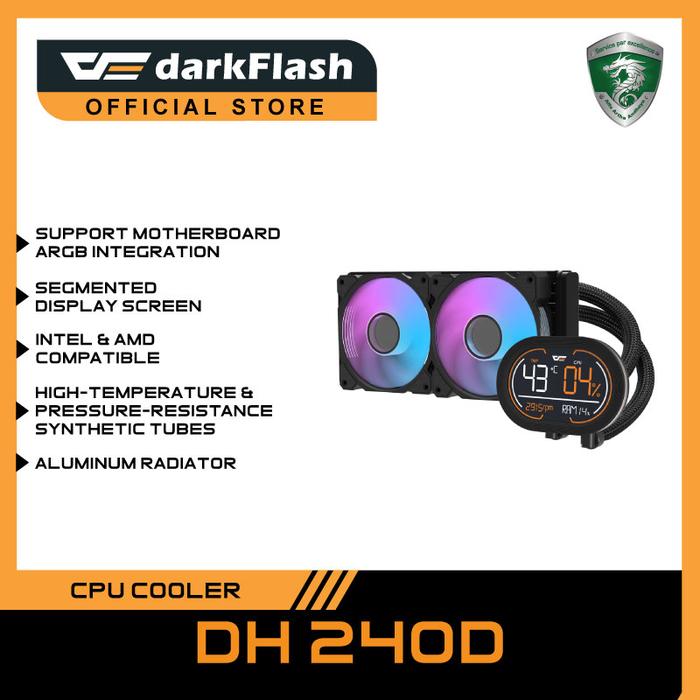 Gambar darkFlash WAVE DH240D V1.2 Liquid CPU Cooler [Support Intel & AMD] - Hitam dari darkFlash Indonesia undefined Tokopedia