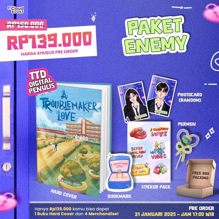 Gambar PRE ORDER - Buku Novel - A Trouble Maker Love - Keyra - Cloud Books - Bumifiksi - ENEMY dari BumifiksiJogjakarta undefined Tokopedia